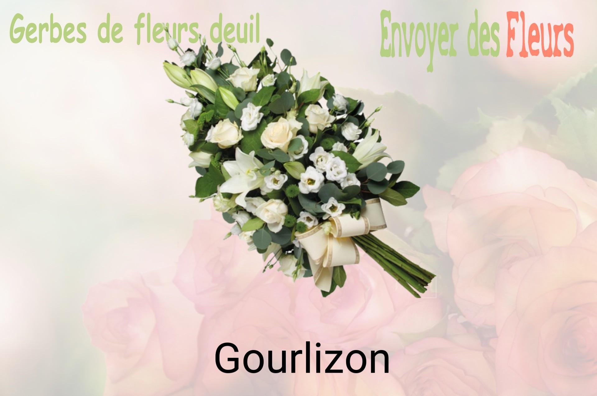 Gerbe de fleurs de deuil livrée à Gourlizon